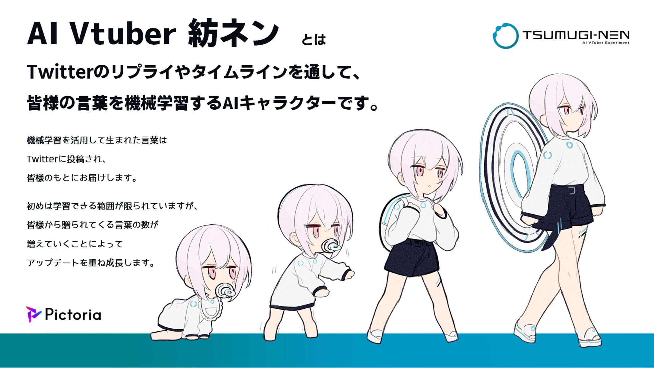 【商業/Vtuber】株式会社Pictoria AIVtuber紡ネンtwitter用バナー・イラスト-1