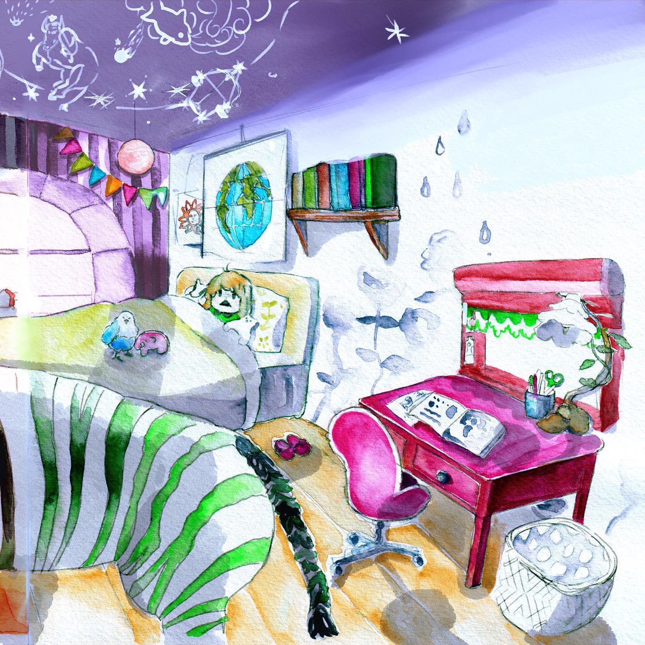 あるあさ、ルーシーがおきると、へやにいっとうのシマウマがいました。

『シマウマをさがして』

（coming soon🦓✨）

 #イラスト
 #絵本
 #絵本好きな人と繋がりたい 
 #創作絵本 
 #水彩
 #suisai
 #illustration
 #artwork
 #painting
 #handmade
 #Picturebook-1