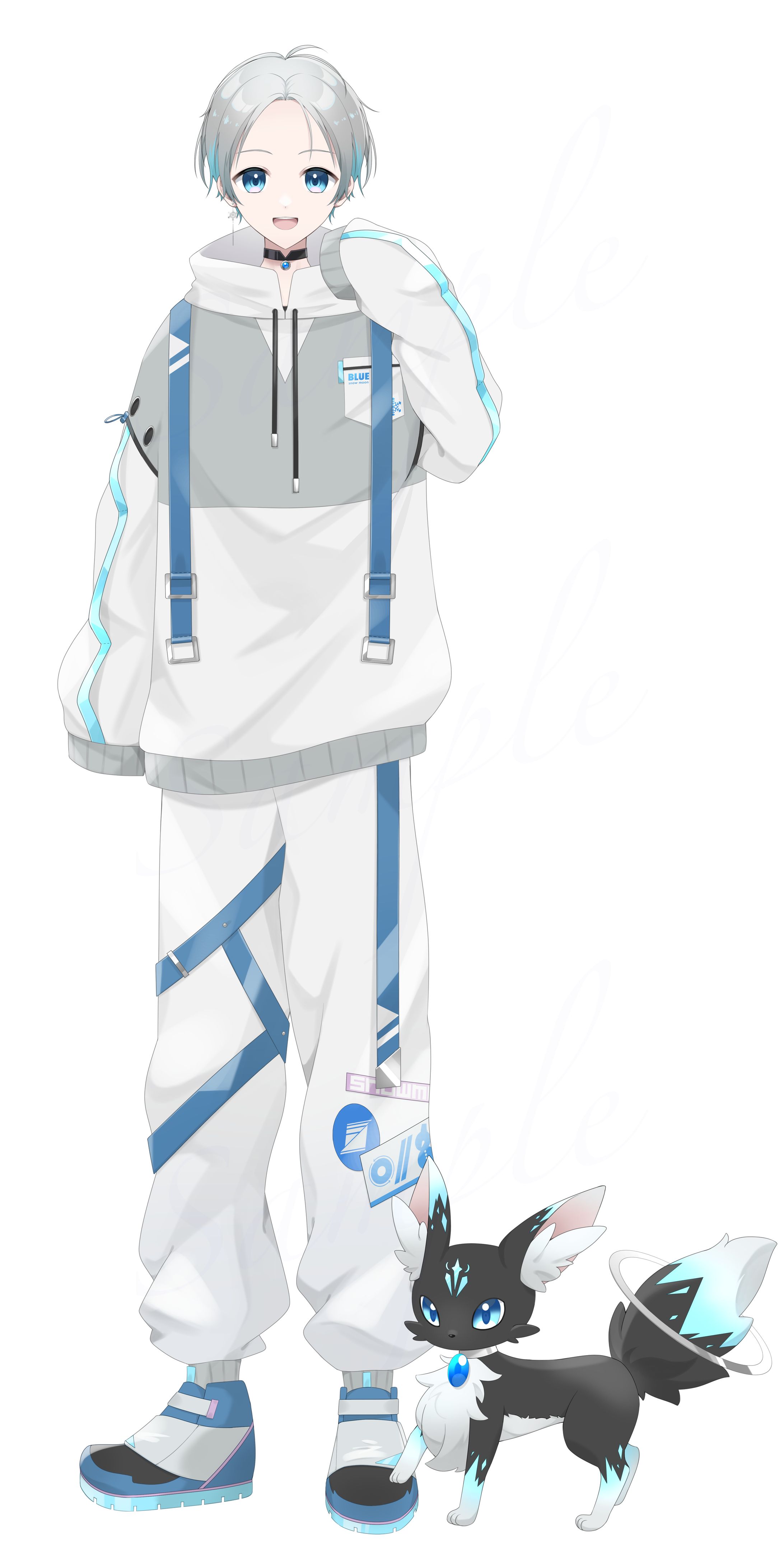 小雪月あおと様 キャラクターデザイン・立ち絵（マスコットキャラ含）-1