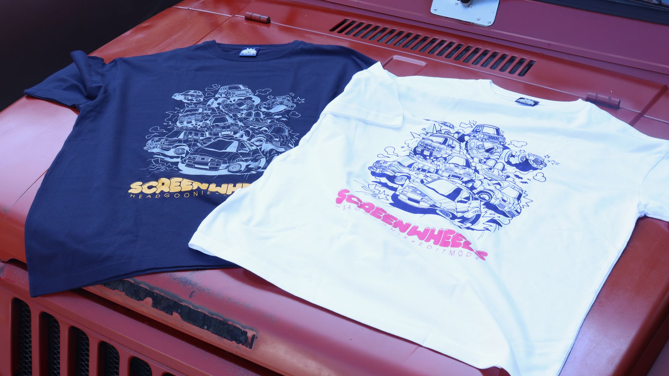 HEADGOONIE×EDITMODE コラボTシャツのイラストとフォントデザイン-1