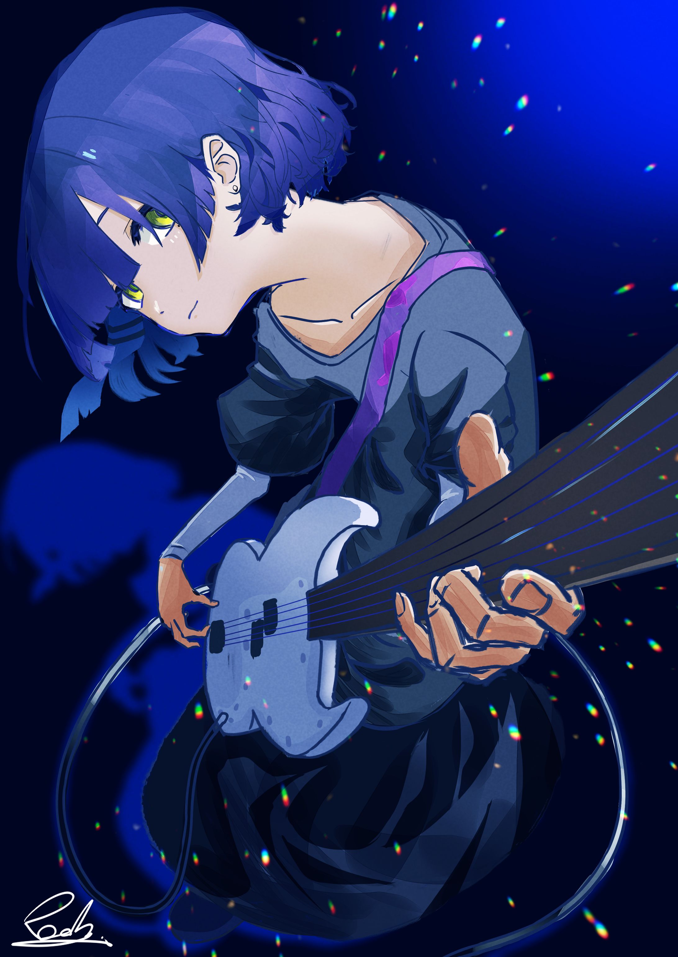 ぼっち・ざ・ろっく山田リョウファンアート-1