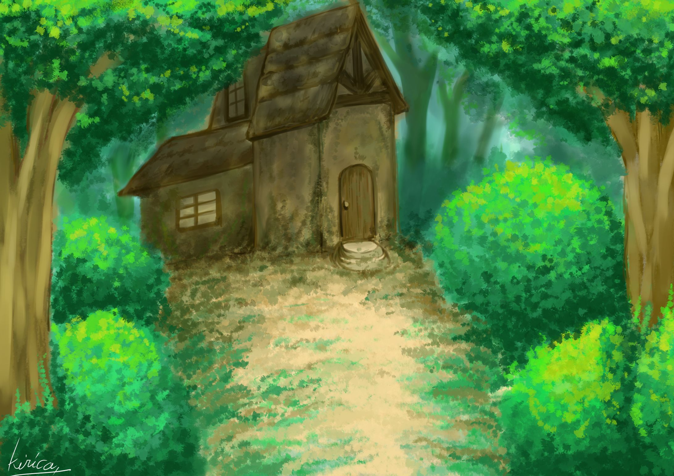 山小屋の背景　サンプル-1