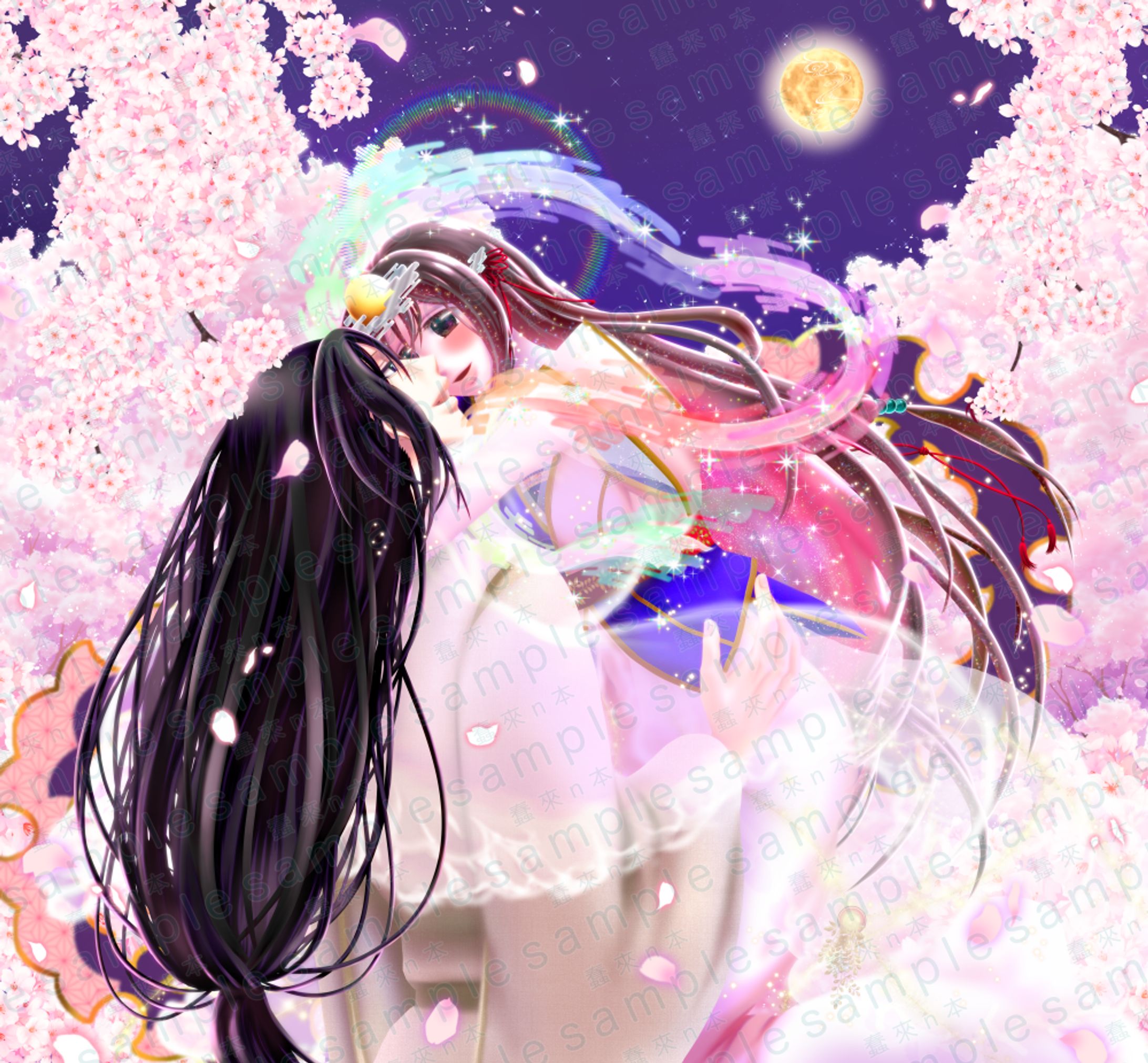 ファンタジーなカップルイラスト-1
