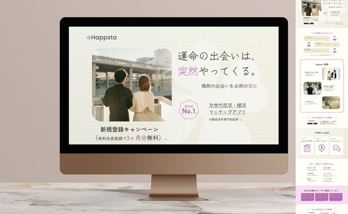 架空マッチングアプリ　LP