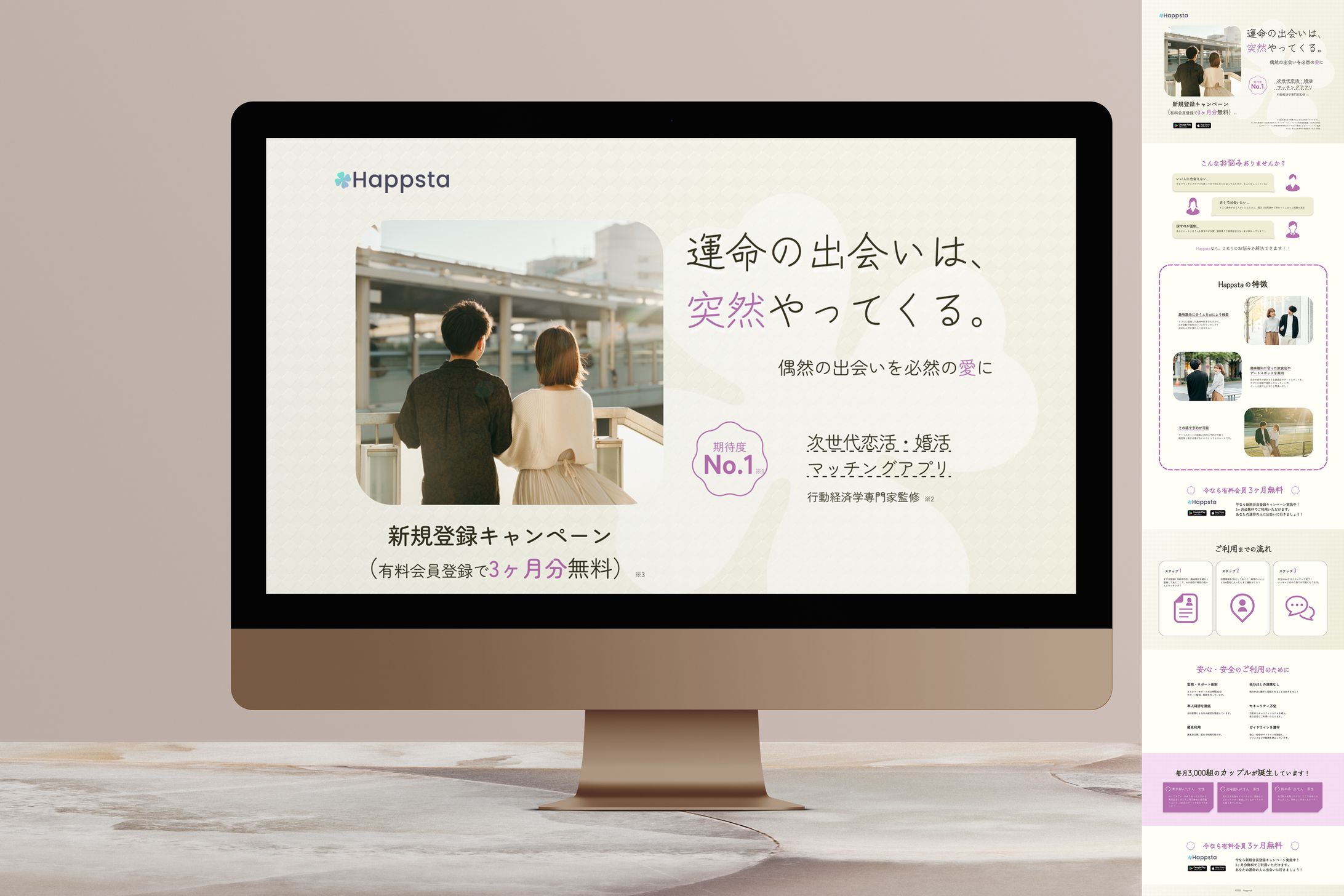 架空マッチングアプリ　LP-1