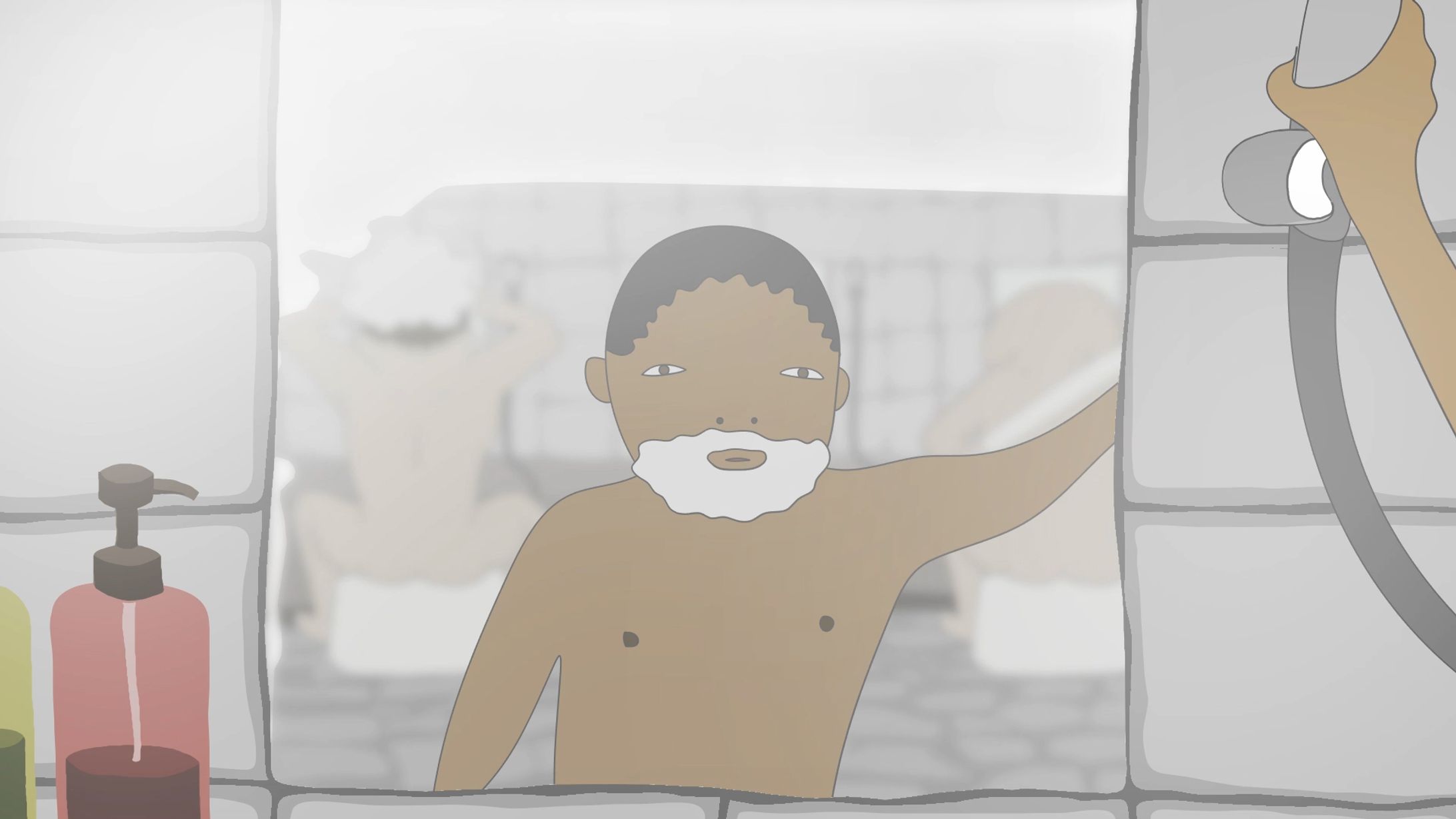 『ひげを剃りたいのですが』ループアニメーション-1
