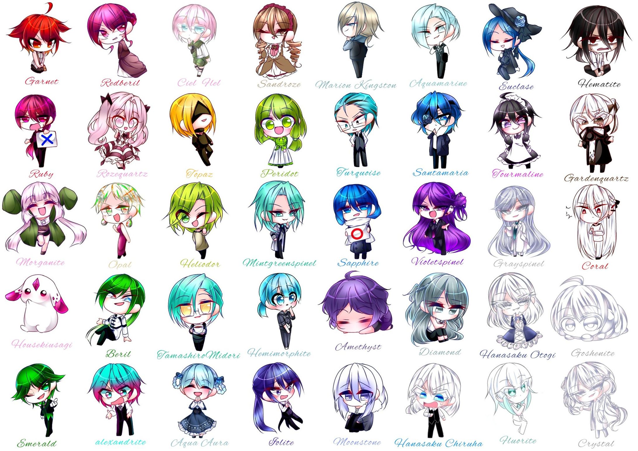 おとぎの宝石箱　LINEスタンプ絵-1