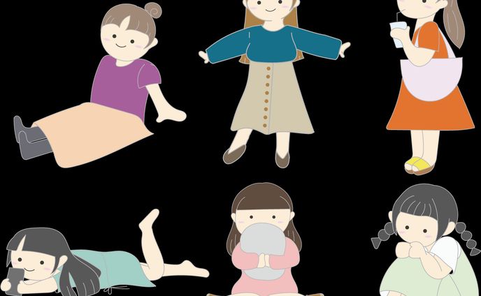 アーティスト、女の子イラスト