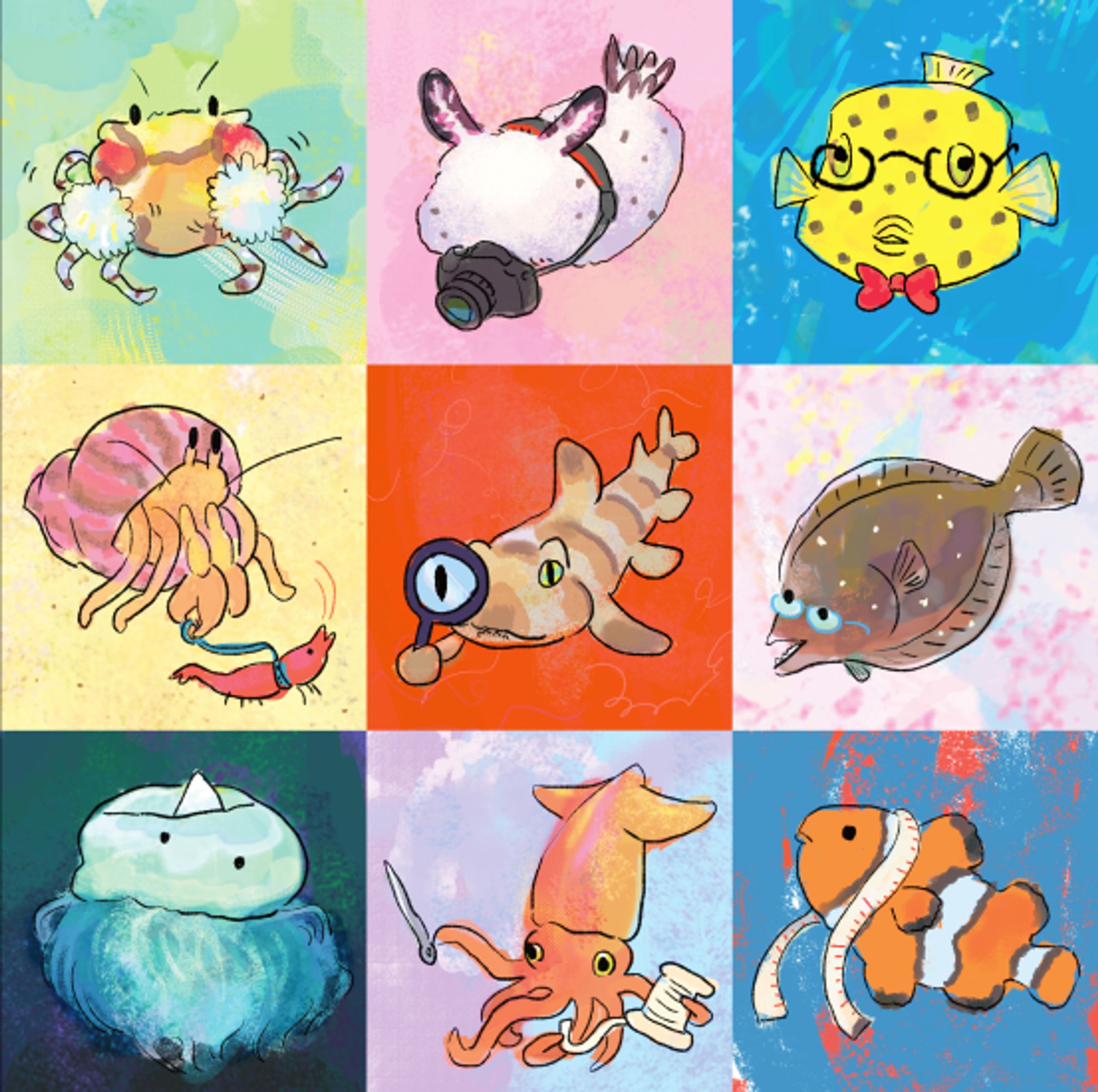 お魚似顔絵-1