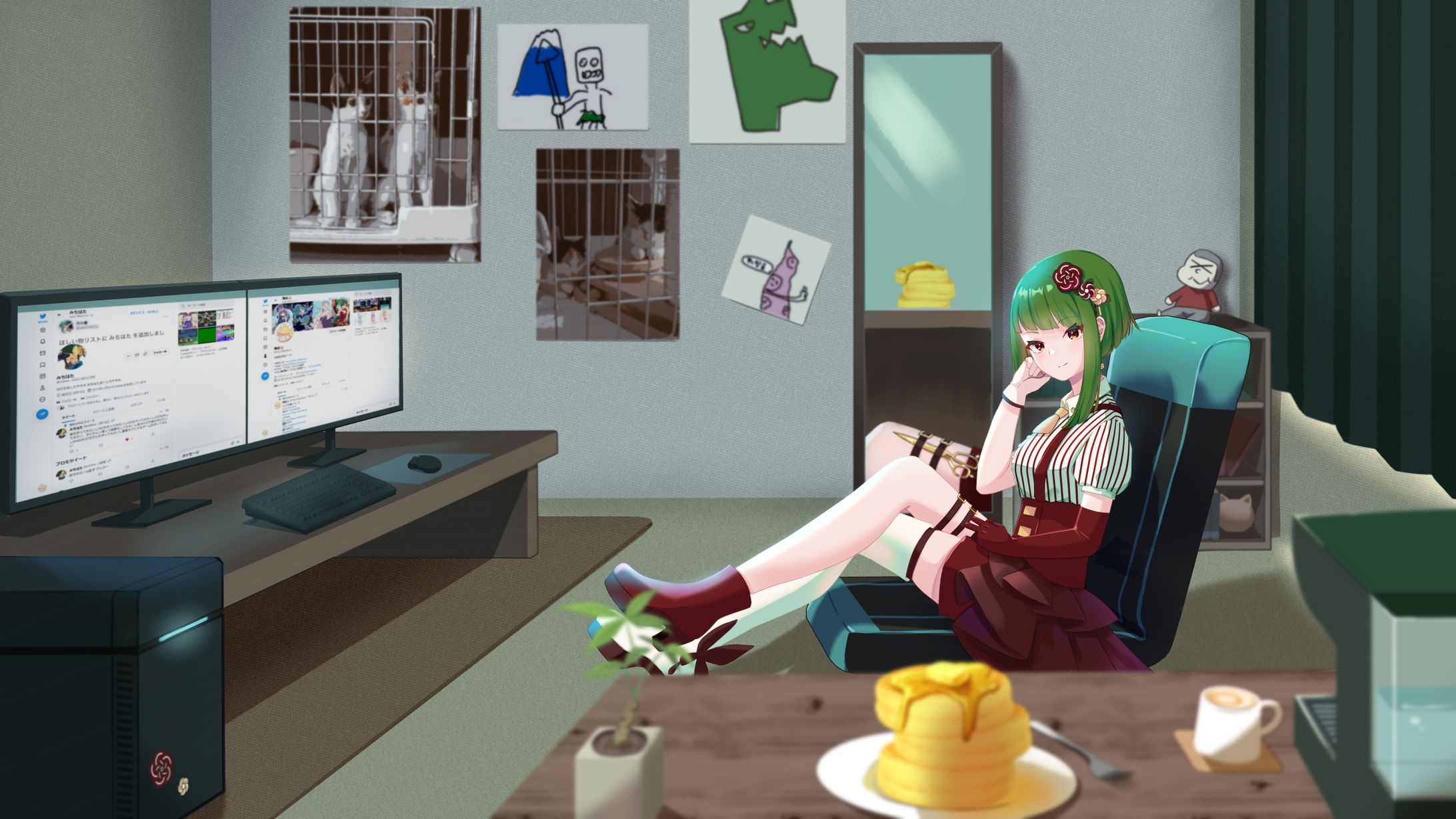 一枚絵／キャラクターデザイン-1