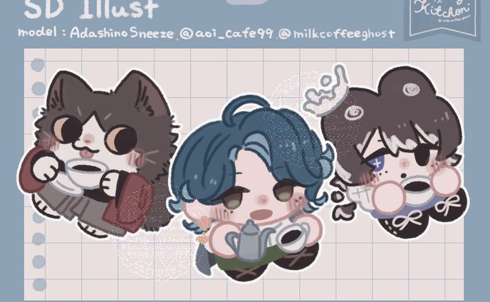 🍮 「おしえて！あおい先生！」 企画&コラボコーヒー┊︎SD Illust