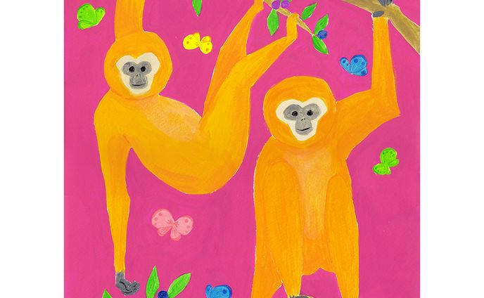 デザイン、アクリル絵の具