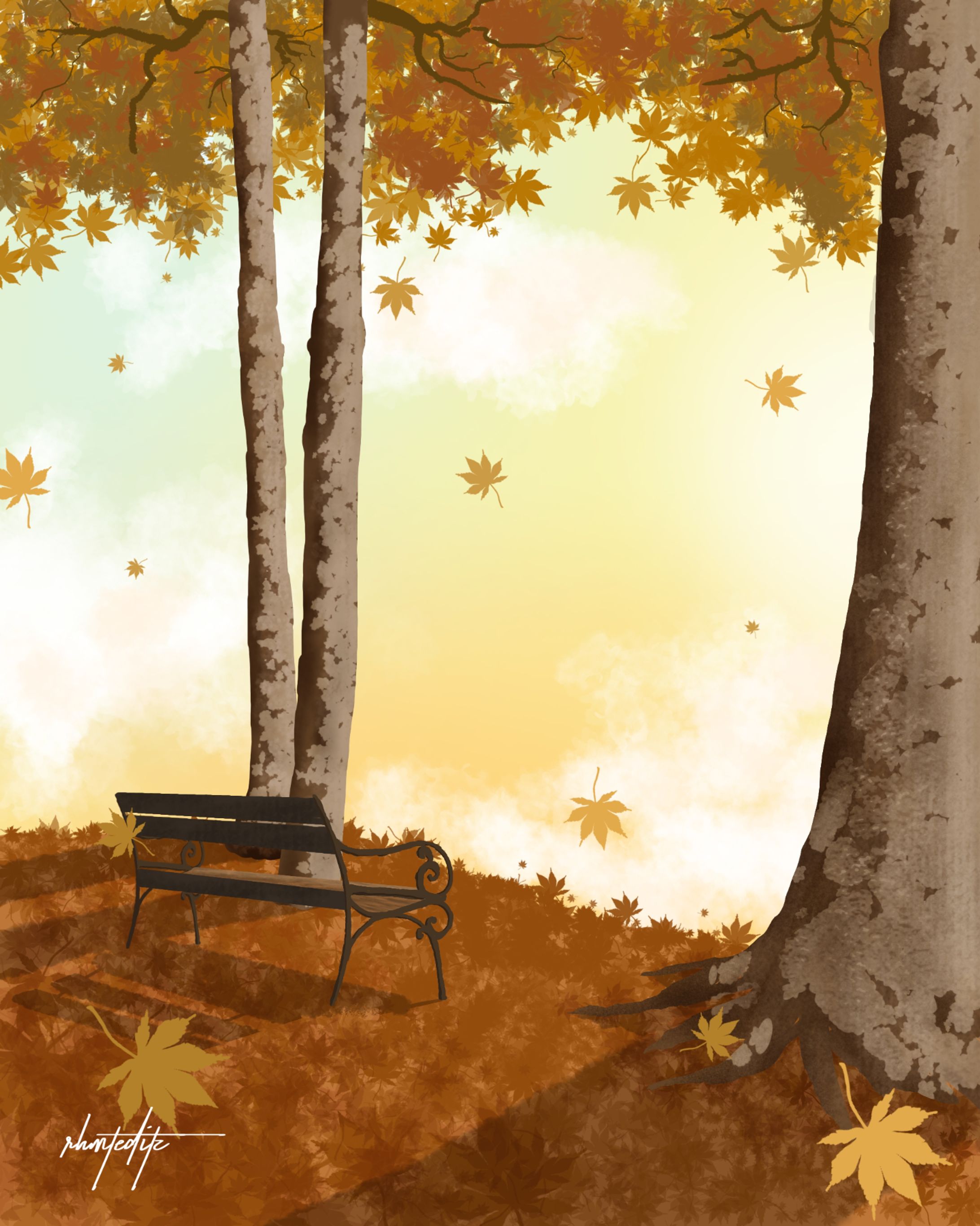 Art 04 - Autumn in the afternoon-1