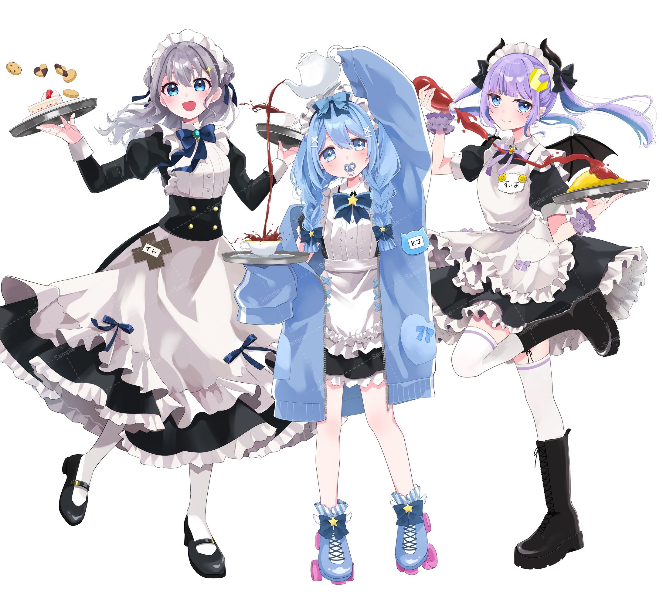 かいじゅうくん様、綾吊イト様、睡魔レム様イベントメインビジュアル用イラスト-1
