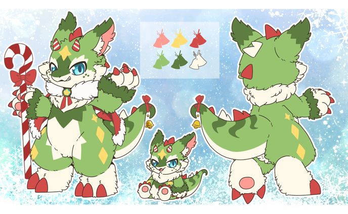 クリスマス、ステッキ、怪獣