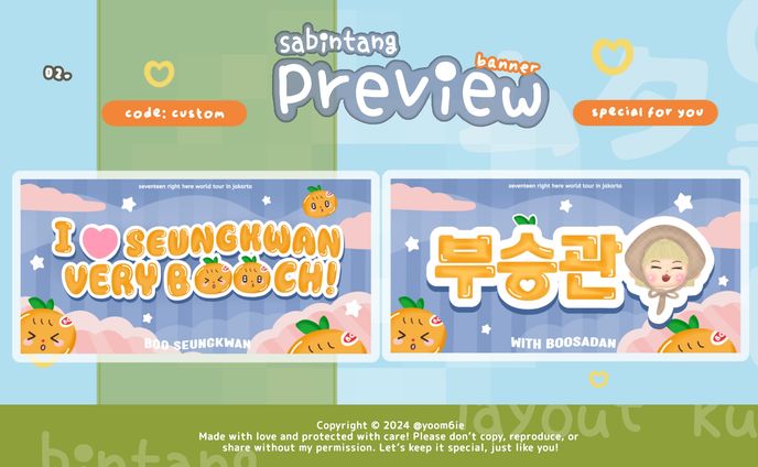 custom banner/slogan