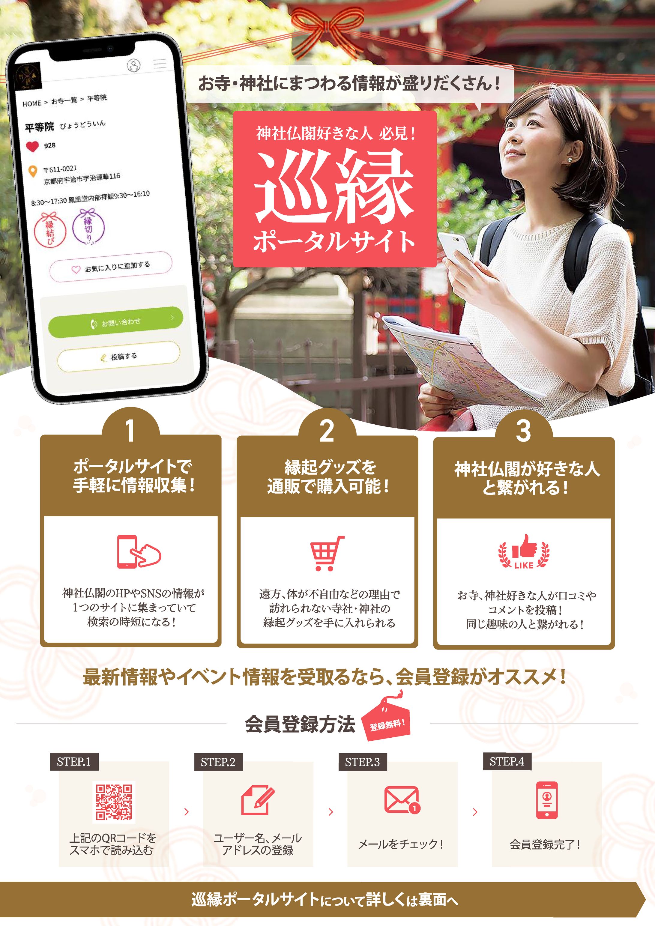 2023年制作】A4両面 ポータルサイト開設お知らせチラシ