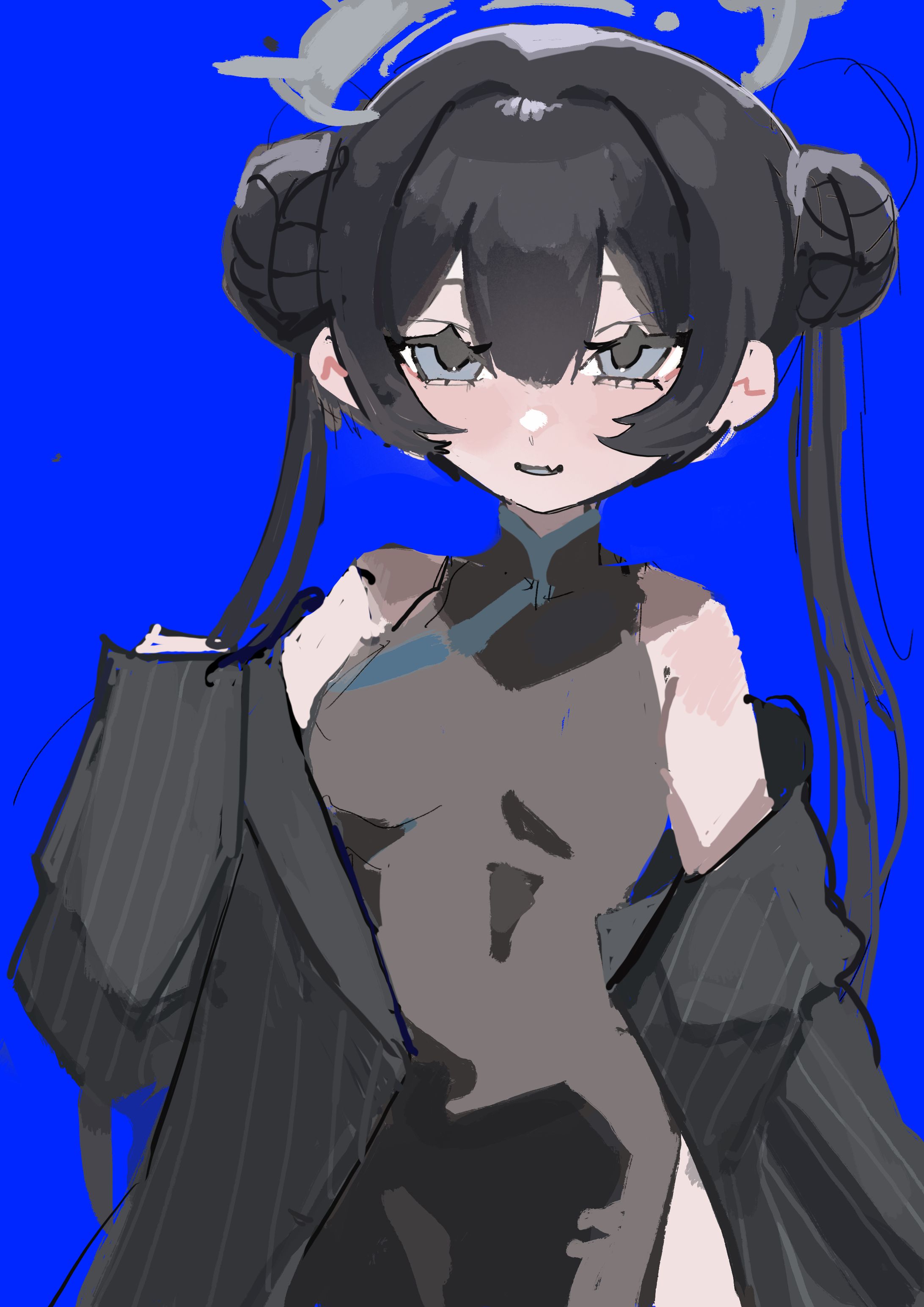 等身腰まで（ラフ）-1