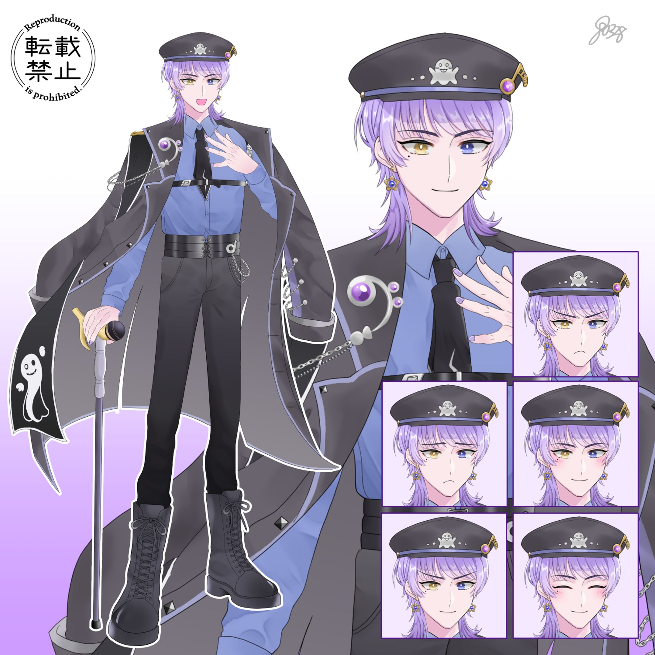 Vライバー　四ノ宮れい👻♪様　男性化立ち絵-1