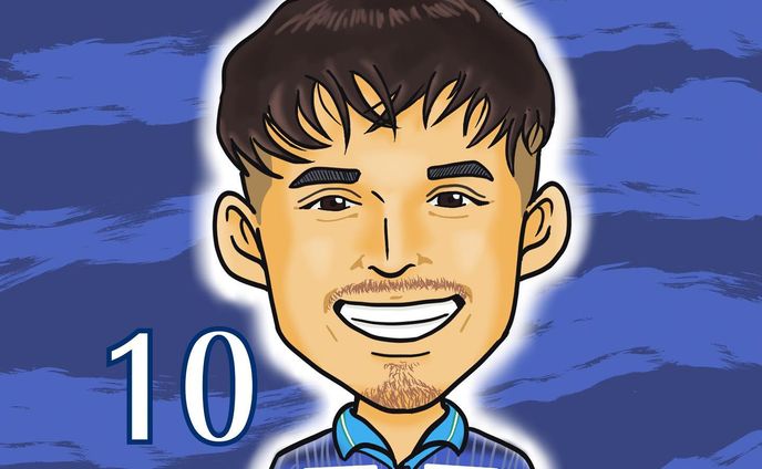 ロメロ フランク選手！
鹿児島のナンバー10！いかなる展開でも頼れる兄貴のプレーが今年も観られると考えるだけで…ワクワク！
鬼フィジカルを活かした鬼キープからのアシスト、得点量産をよろしくお願いします！

#鹿児島ユナイテッドfc #ロメロフランク #ロメロにメロメロ #イラスト #イラストグラム #イラストレーター #サッカー #サッカーイラスト #jリーグ #鹿児島 #白波スタジアム