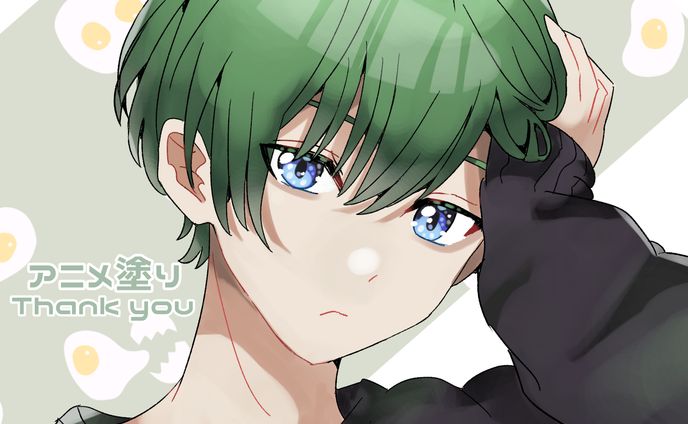アイコン　アニメ塗り　制作
