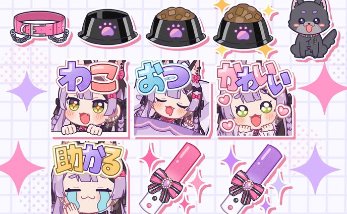 Palette Project 研究生 鎖乙女がぶ様 メンバーシップバッジ・スタンプ