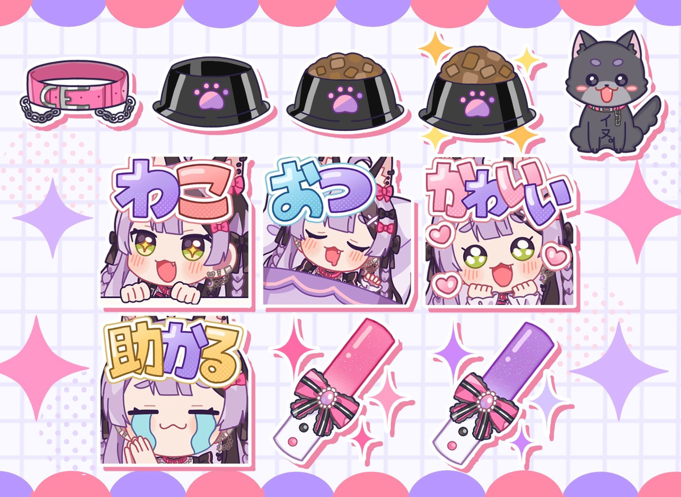 Palette Project 研究生 鎖乙女がぶ様 メンバーシップバッジ・スタンプ-1