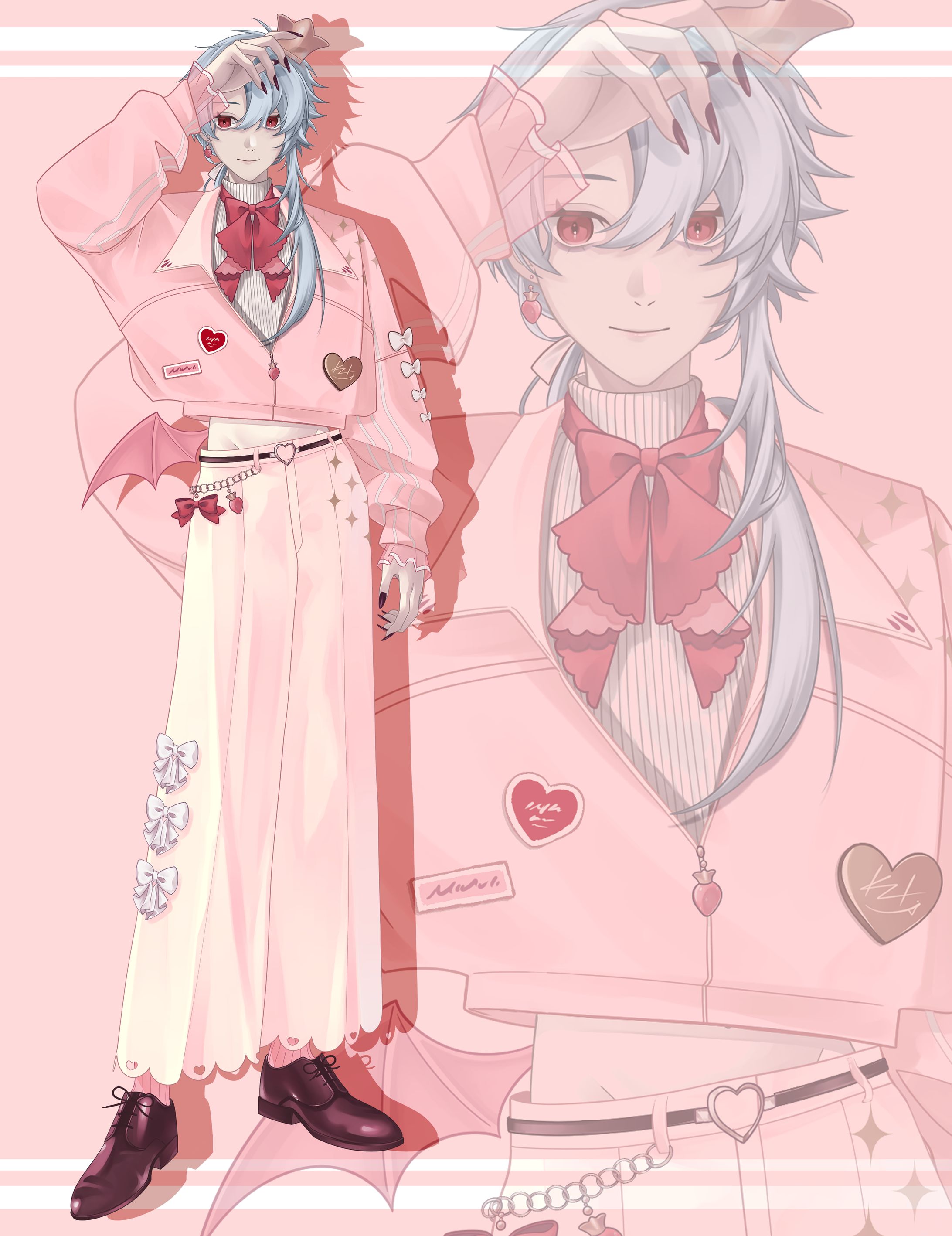 【合作】【立ち絵】いちごみるくアイス衣装-1