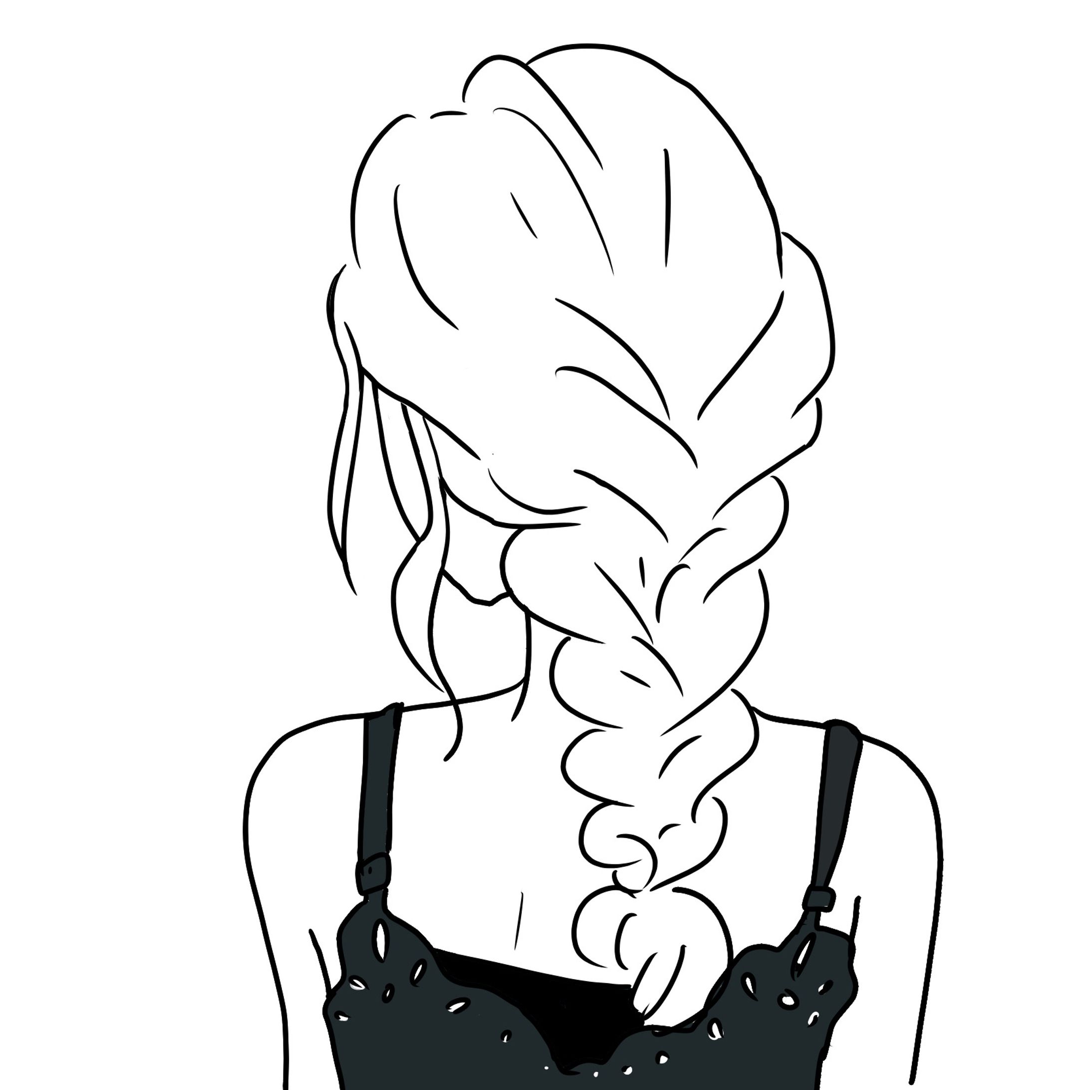 モノクロ線画イラスト-1