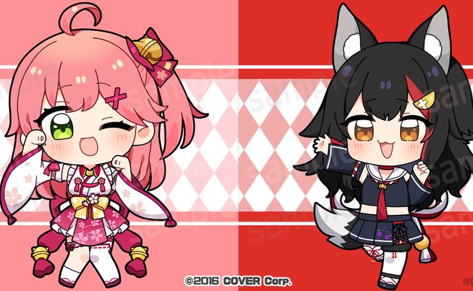 ホロライブ　さくらみこ　大神ミオ　Art Selection　グッズ用イラスト