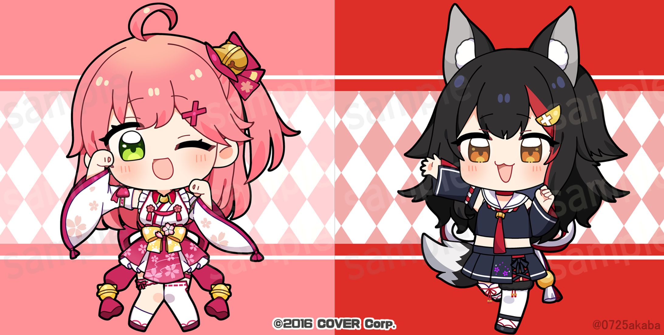 ホロライブ　さくらみこ　大神ミオ　Art Selection　グッズ用イラスト-1