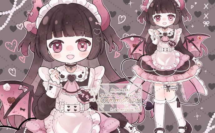 【ご依頼】悪魔てち様　メイド衣装デザイン&立ち絵