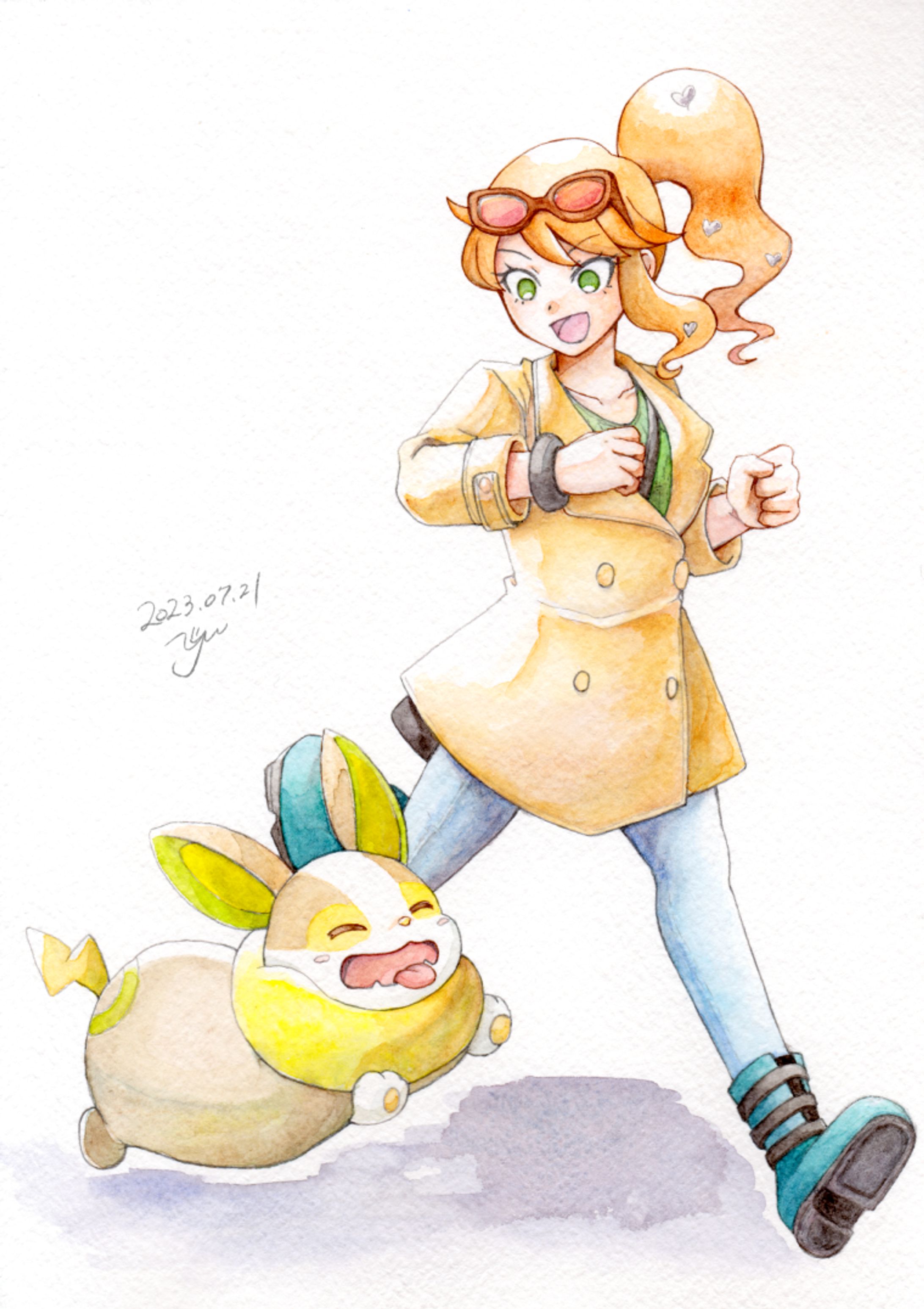 リクエスト/ポケモン剣盾 ソニア・ワンパチ-1
