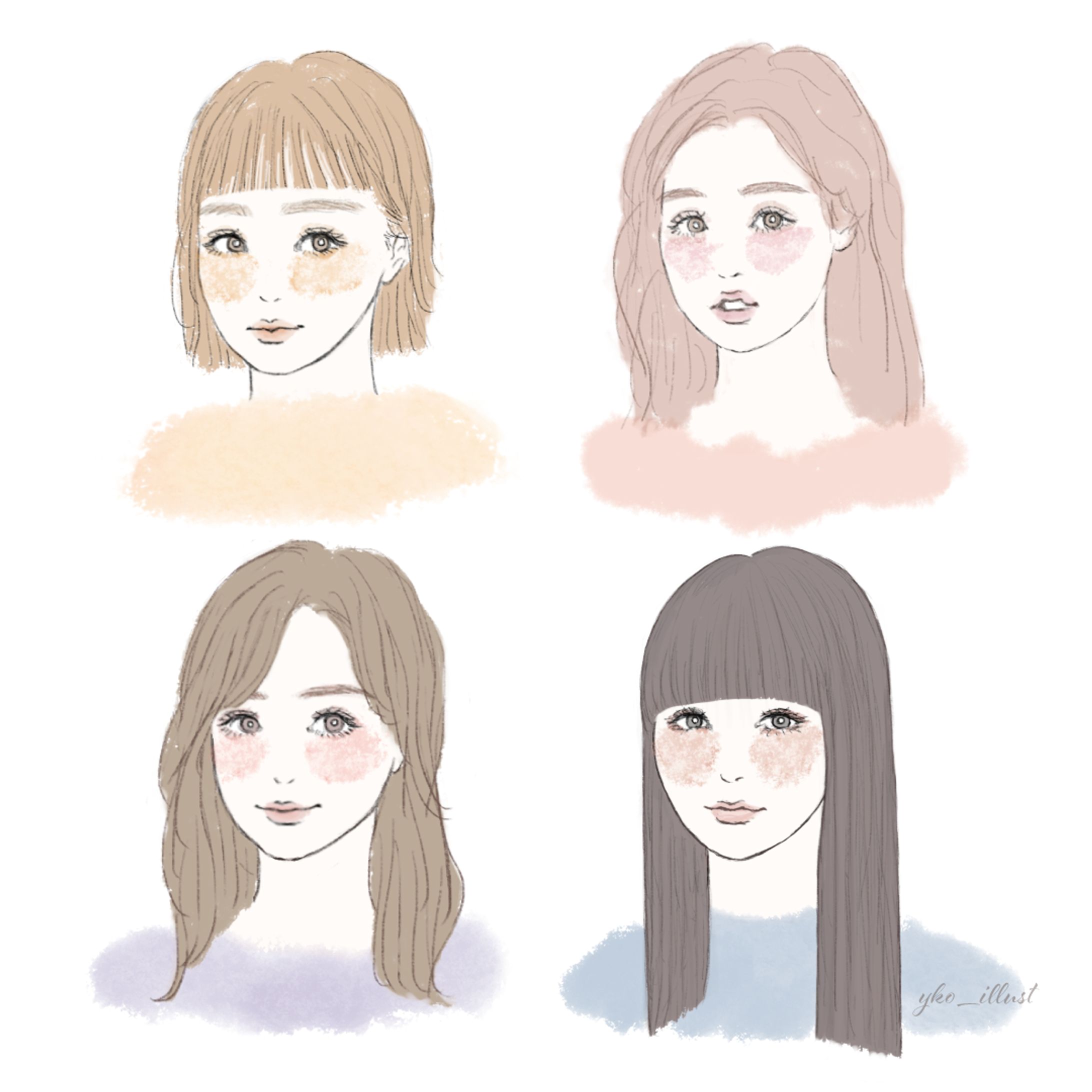 顔タイプ別イラスト-1