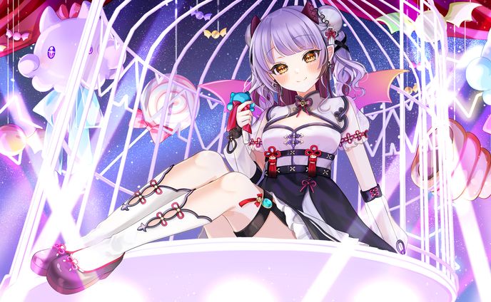 Vtuber 夜永ひより様　一枚絵