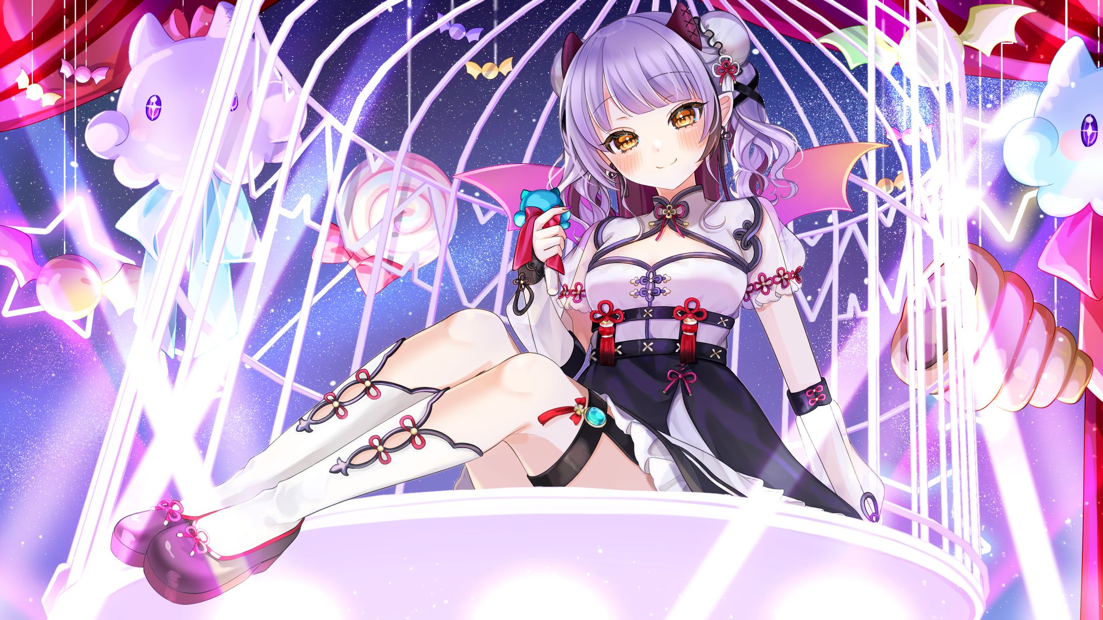 Vtuber 夜永ひより様　一枚絵-1
