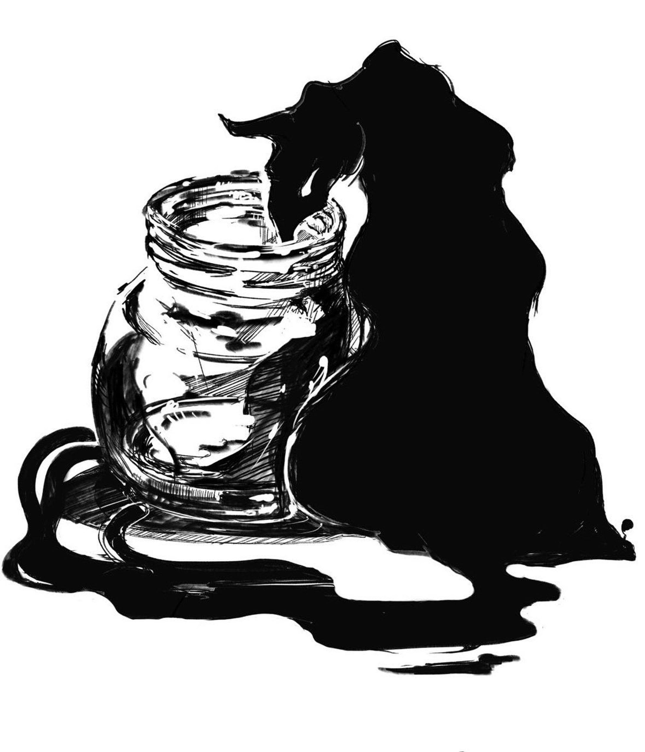 #モノクロイラスト #犬 #illustration #artwork-1