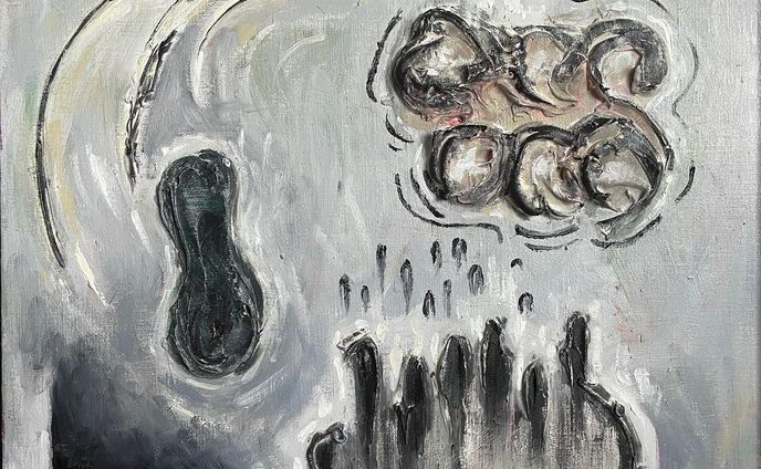 『still life〈mark〉』

2023年　F8号（380×455mm）

#油彩画 #油絵 #art #oilpainting