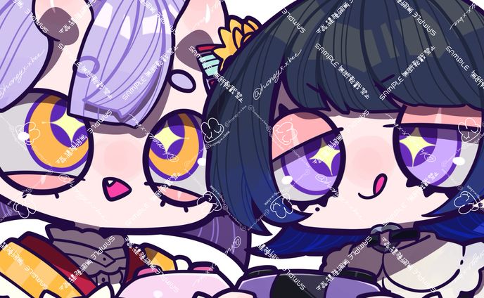 あらたま様、おぼろ様 YouTubeアイコン用イラスト