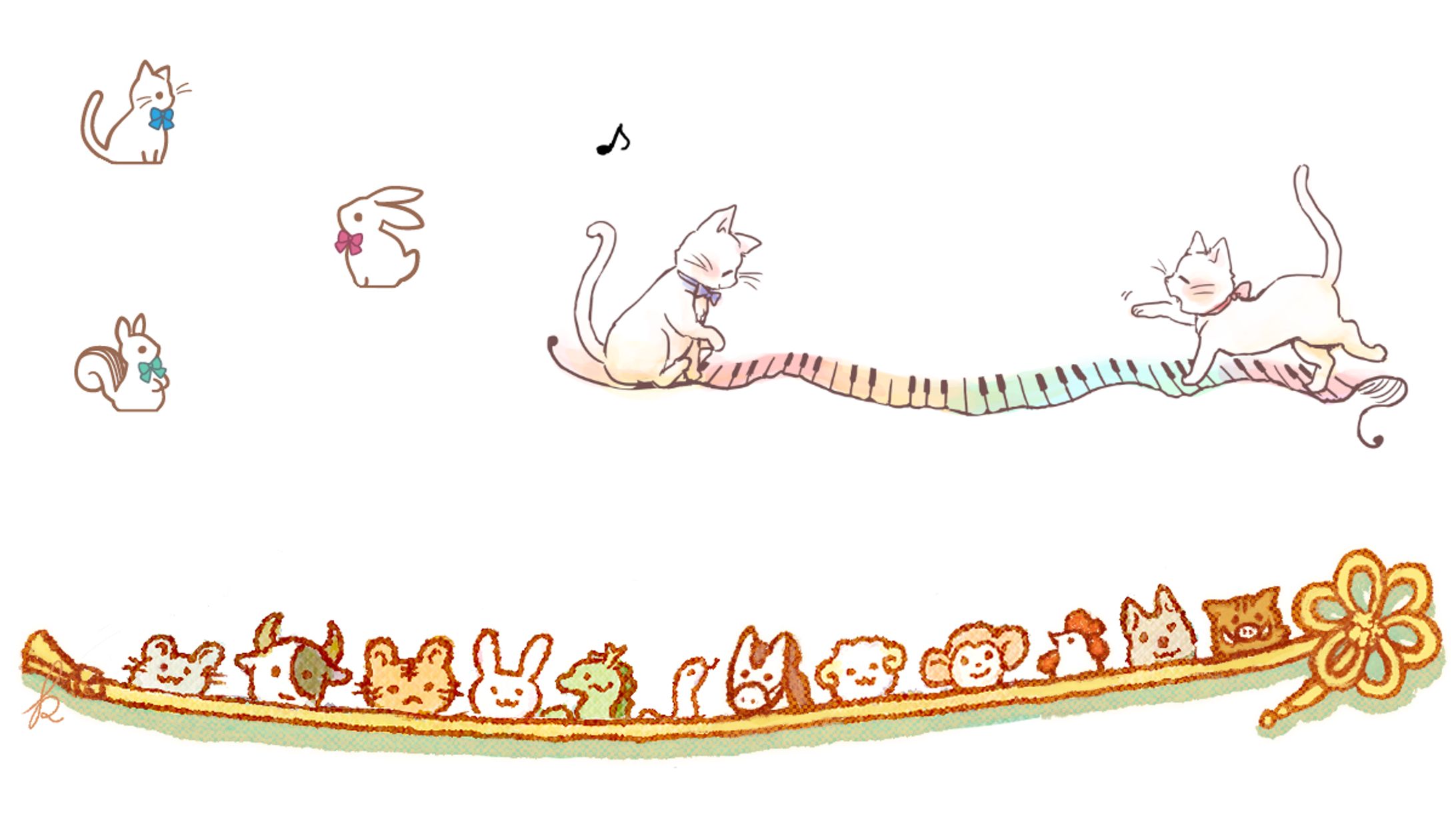 【テーマ作品】動物ミニイラスト-1