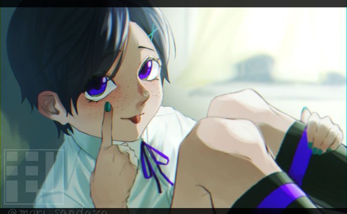 そばかす　膝　ショタ？