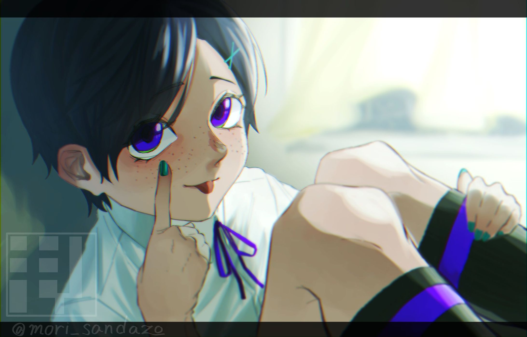 そばかす　膝　ショタ？-1