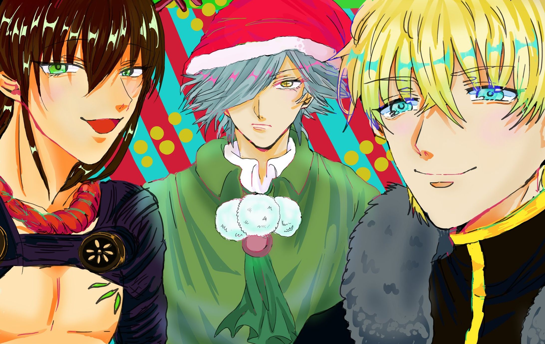 FGOファンアート(エドモン・ダンテス、新宿のアサシン、ガウェイン)-1