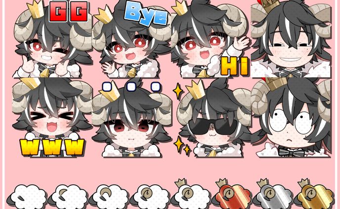 aminosheep　スタンプ・バッジ