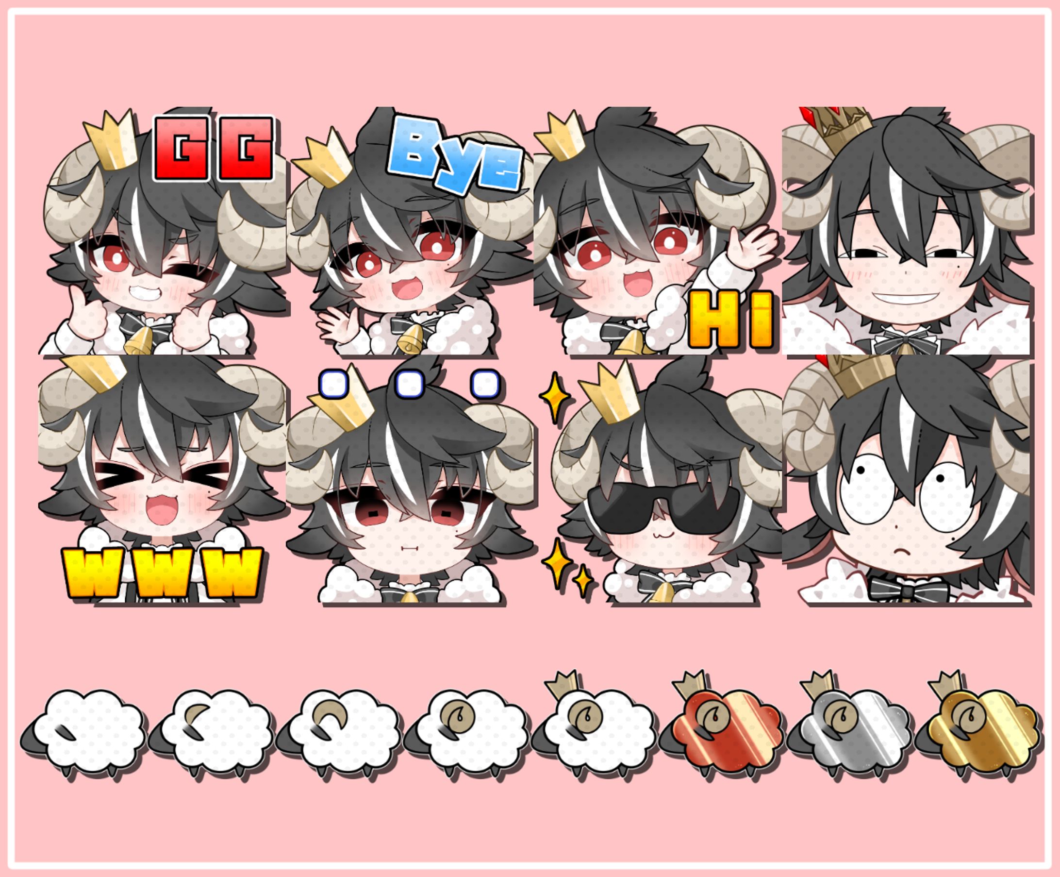 aminosheep　スタンプ・バッジ-1
