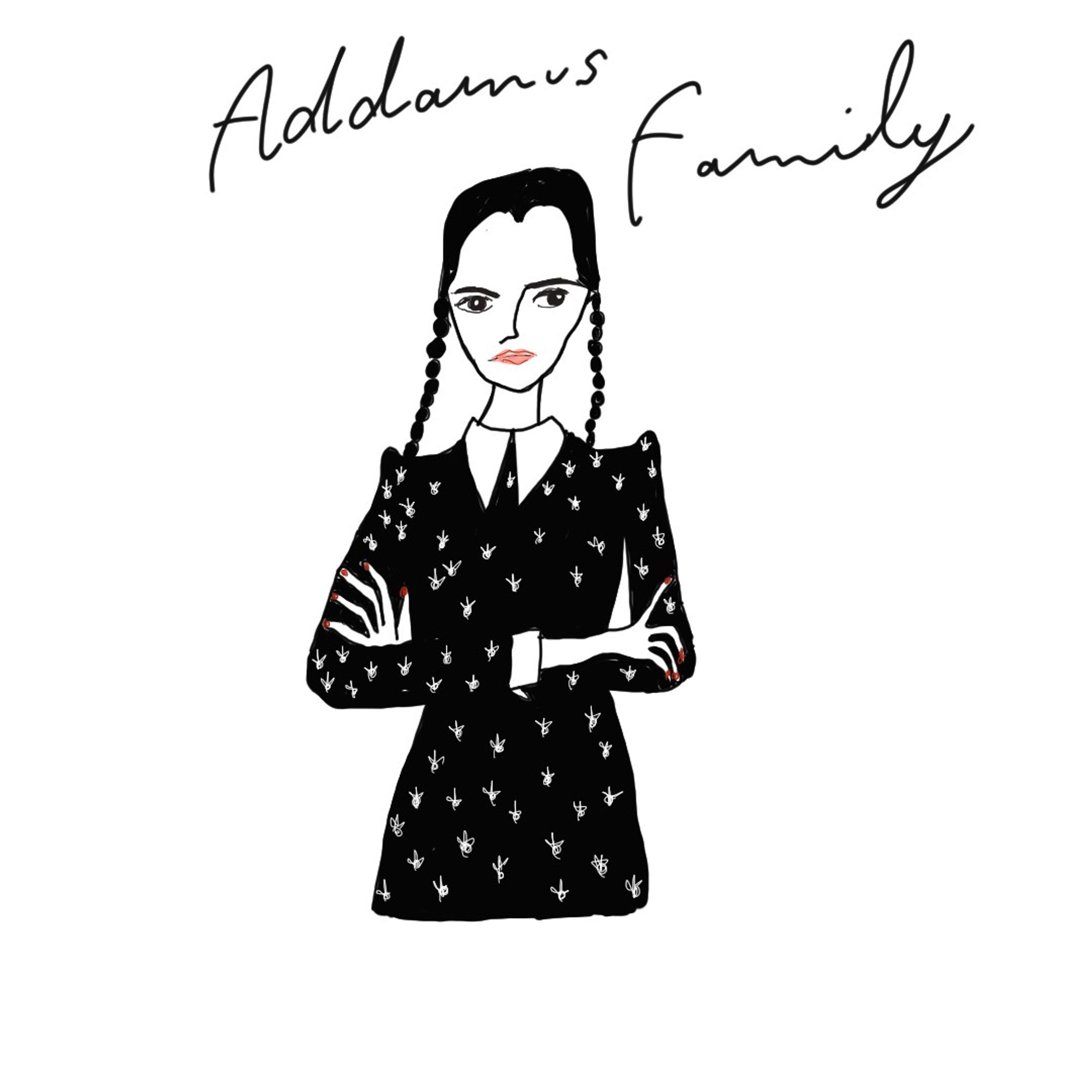 #金曜ロードショー
#happyhalloween 
#addamsfamily 
#christinaricci
#illustration-1