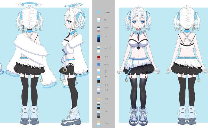 Live2Dイラスト(パーツ分け込)