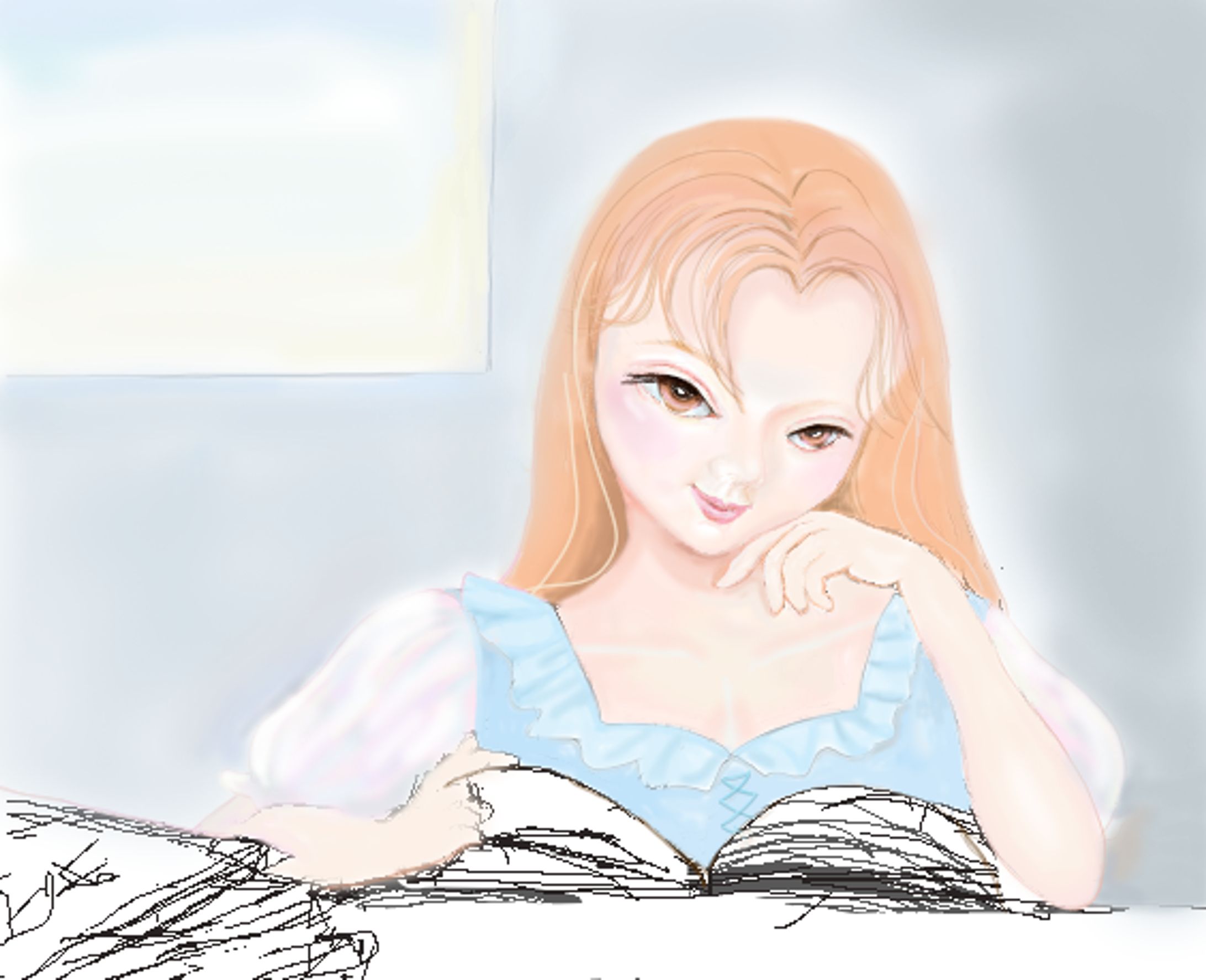 イラスト読書-1