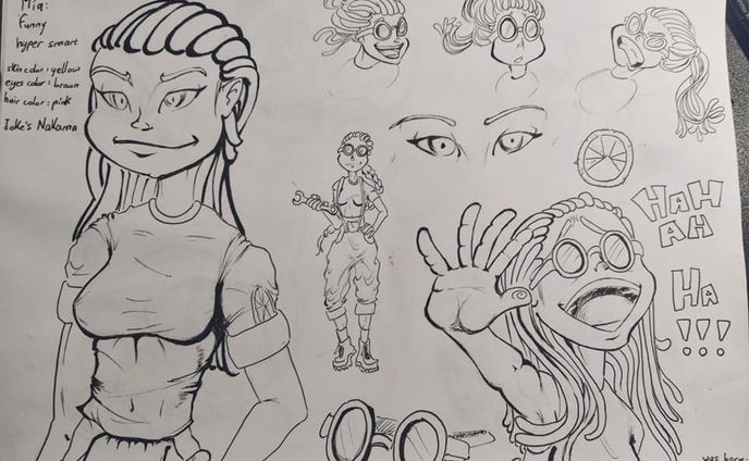 Character design   Joke's friend Mia