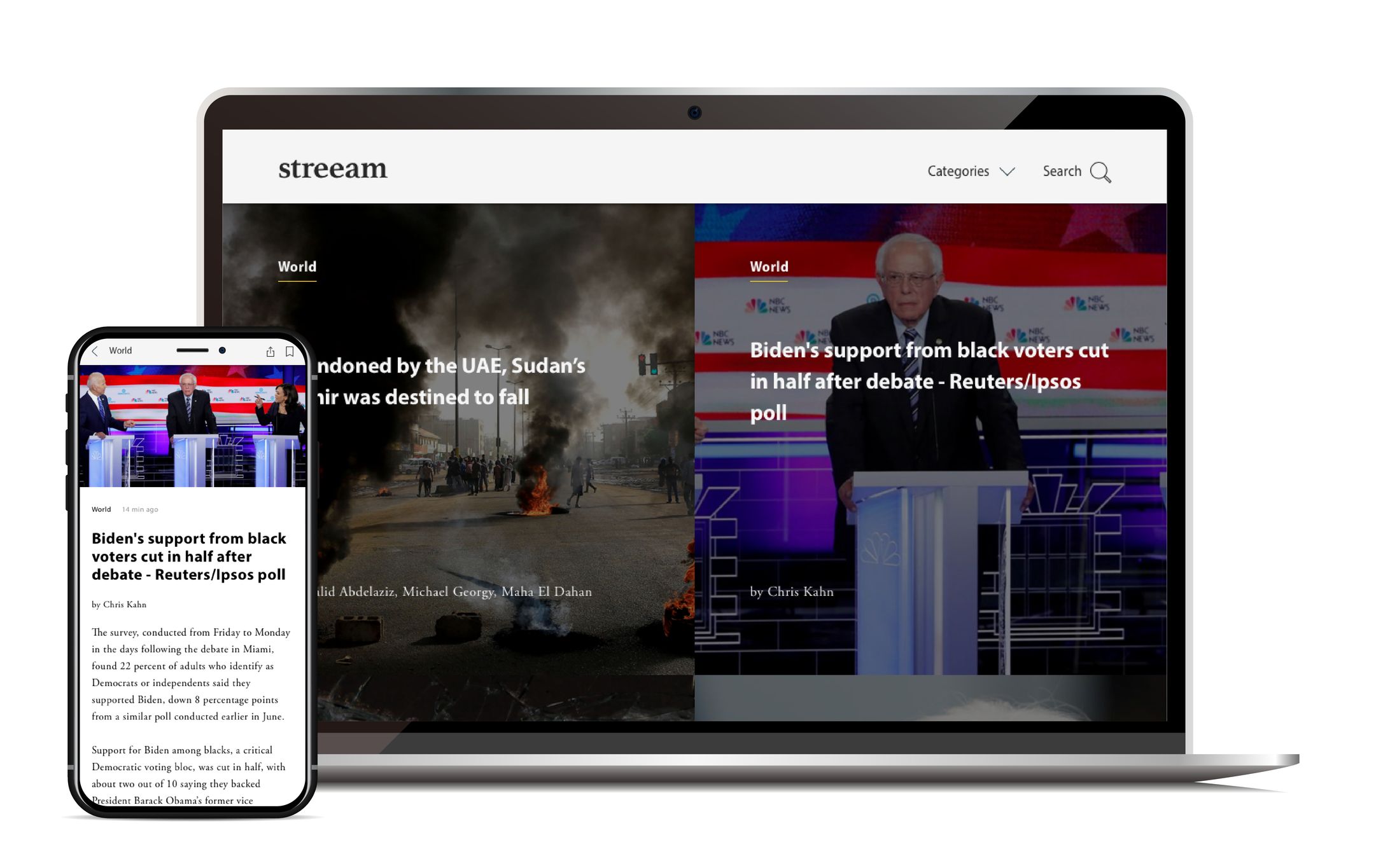 レスポンシブWebサイト｜streeam【新聞】-1